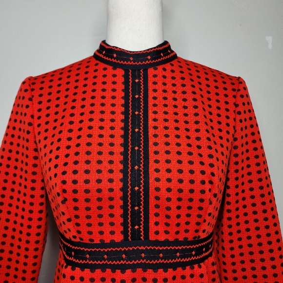 AMAZING Vintage Forum Originals Red/Black Polka Dot Empire Waist Dress - Picture 4 of 11